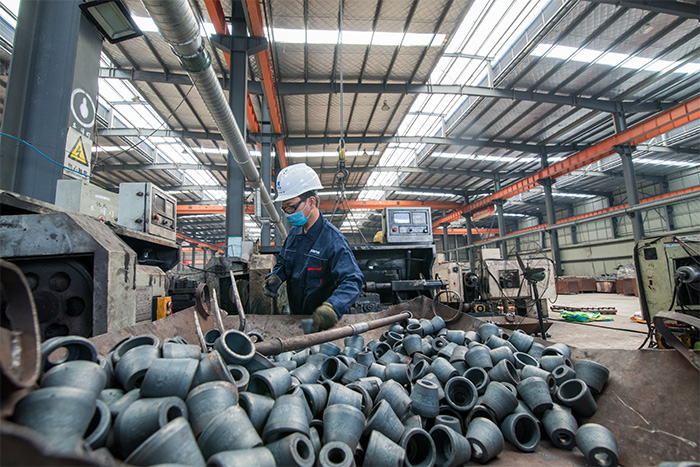 闵行网架配件-锥头加工车间